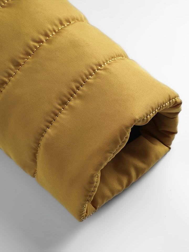 Padded Mid Jacket with Zipper for Men