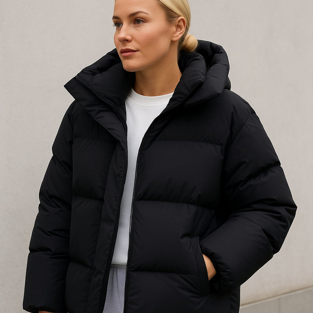Anna | Quilted Boxy Puffer Coat Women Winter Jacket with Hood