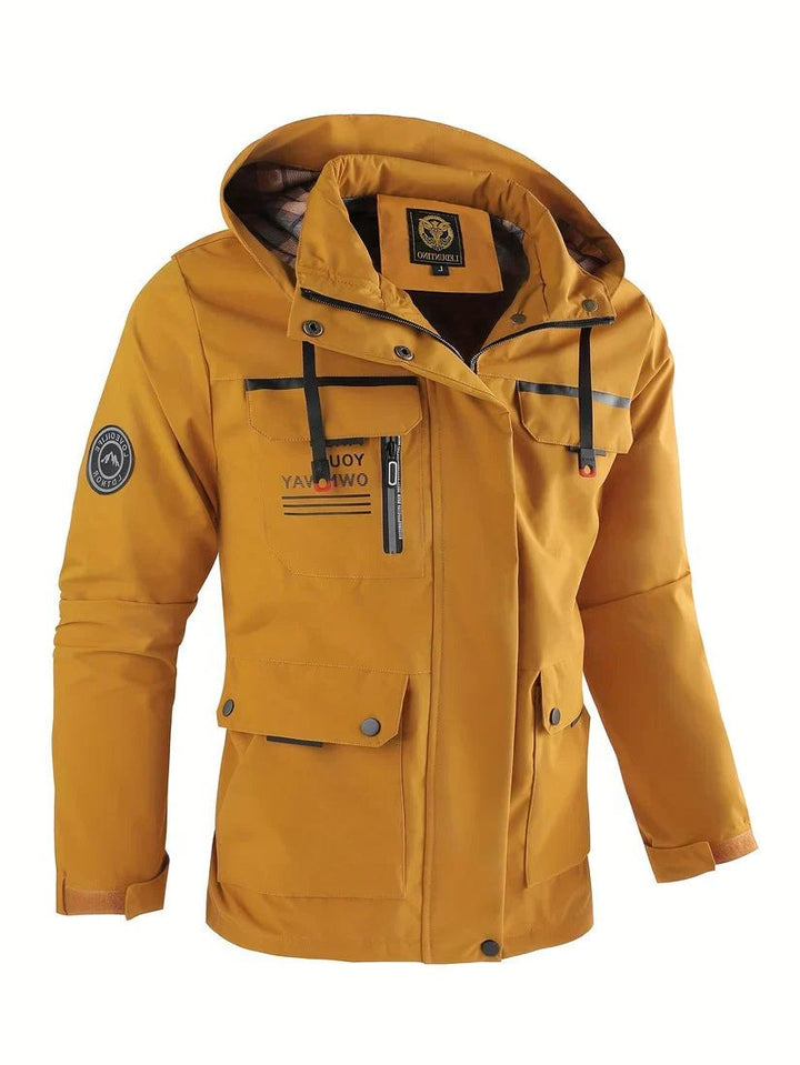 Padded Cargo Jacket with Hood for Men