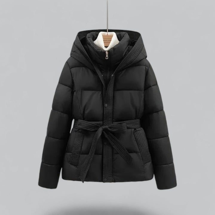 Quilted Parka with Belt for Women