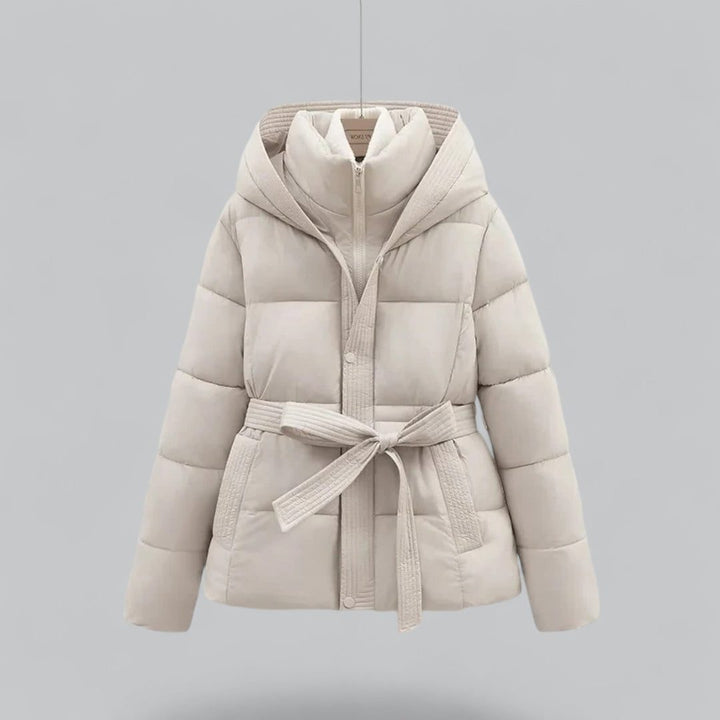 Quilted Parka with Belt for Women