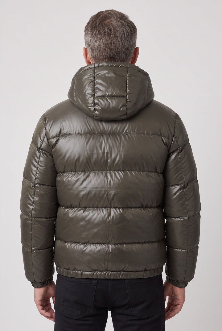 Padded Puffer Jacket with Hood for Men