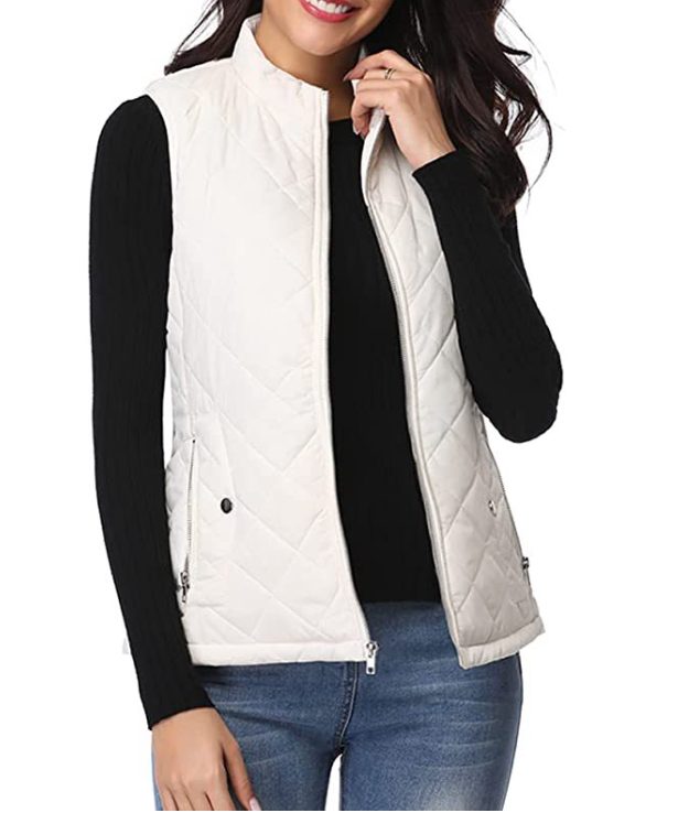 Quilted Zipper Vest for Women