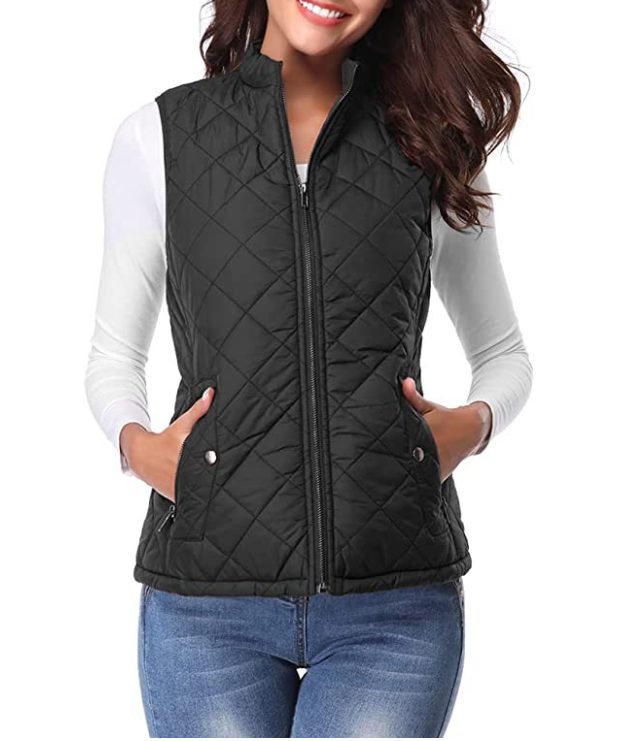 Quilted Zipper Vest for Women