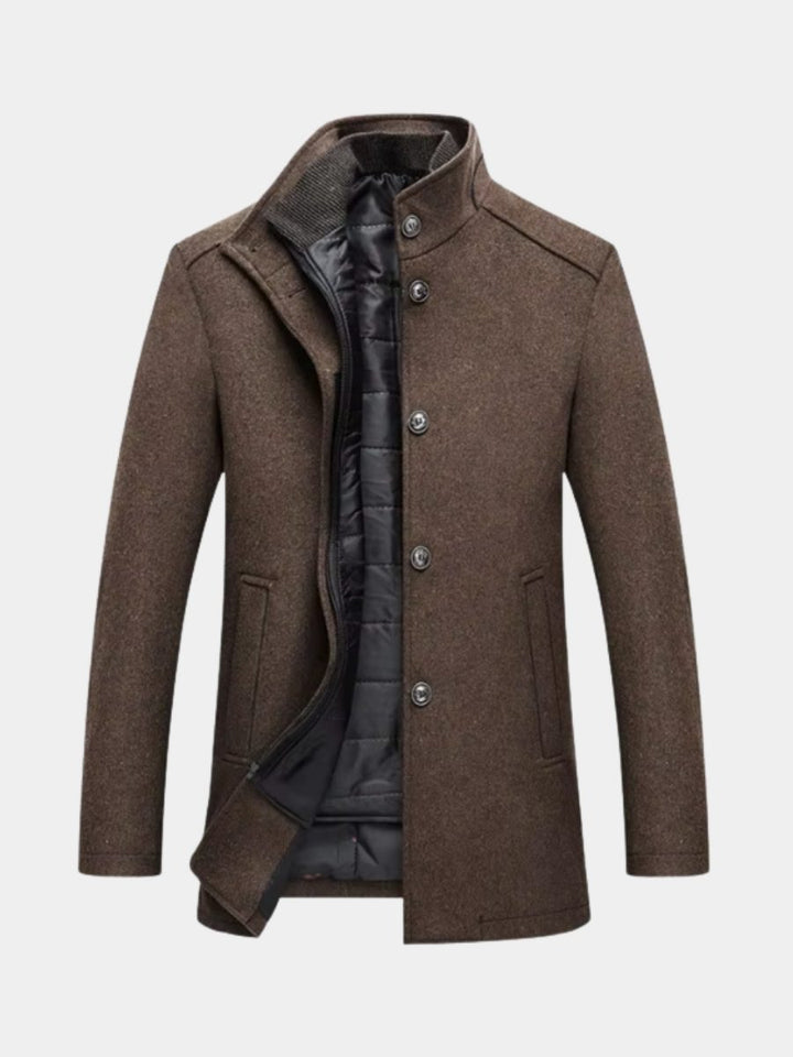 Padded Winter Jacket with Long Sleeves for Men