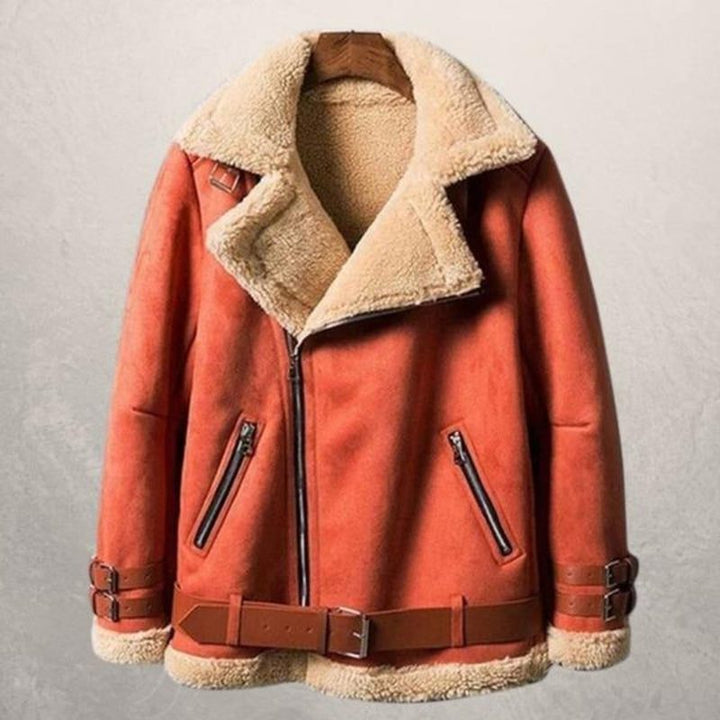 Padded Winter Jacket with Teddy Lining for Women