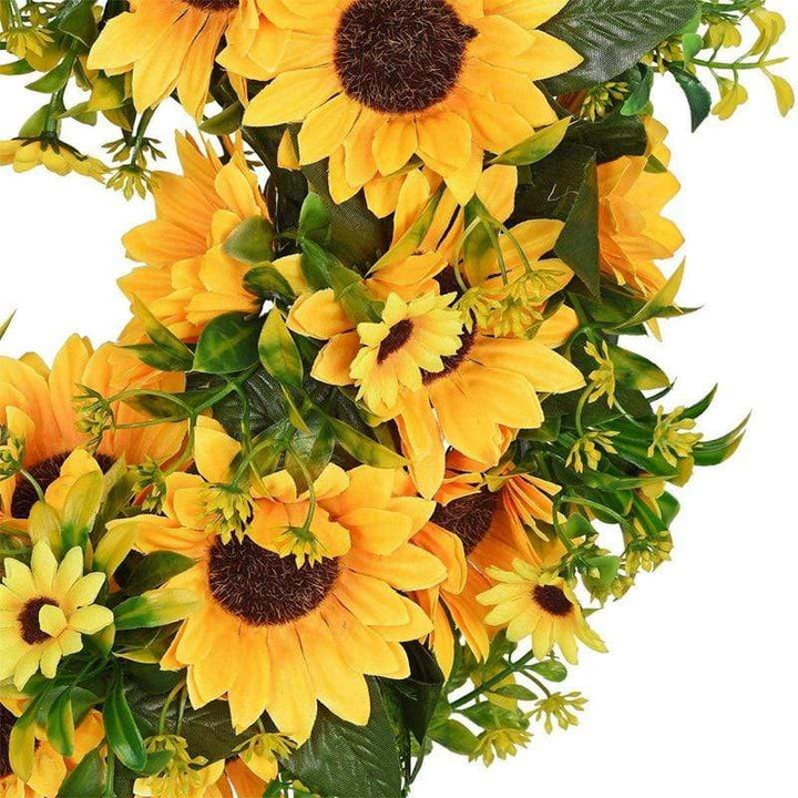 Gold Artificial Sunflower Wreath