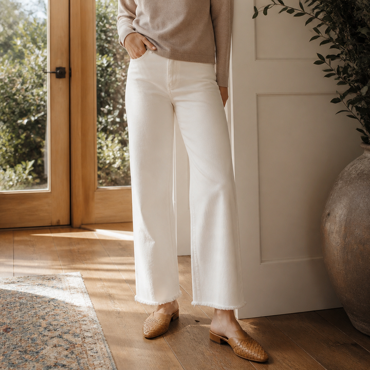 Archella Woven Leather Arc-Vamp Slip-On Mules - Elena Harper