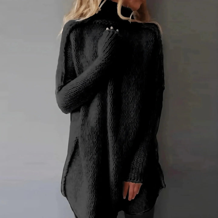 Women’s Hand-Knitted Turtleneck Sweater – Comfortable and Elegant Knitwear