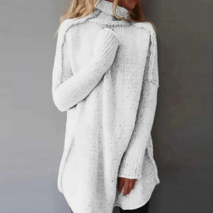 Women’s Hand-Knitted Turtleneck Sweater – Comfortable and Elegant Knitwear