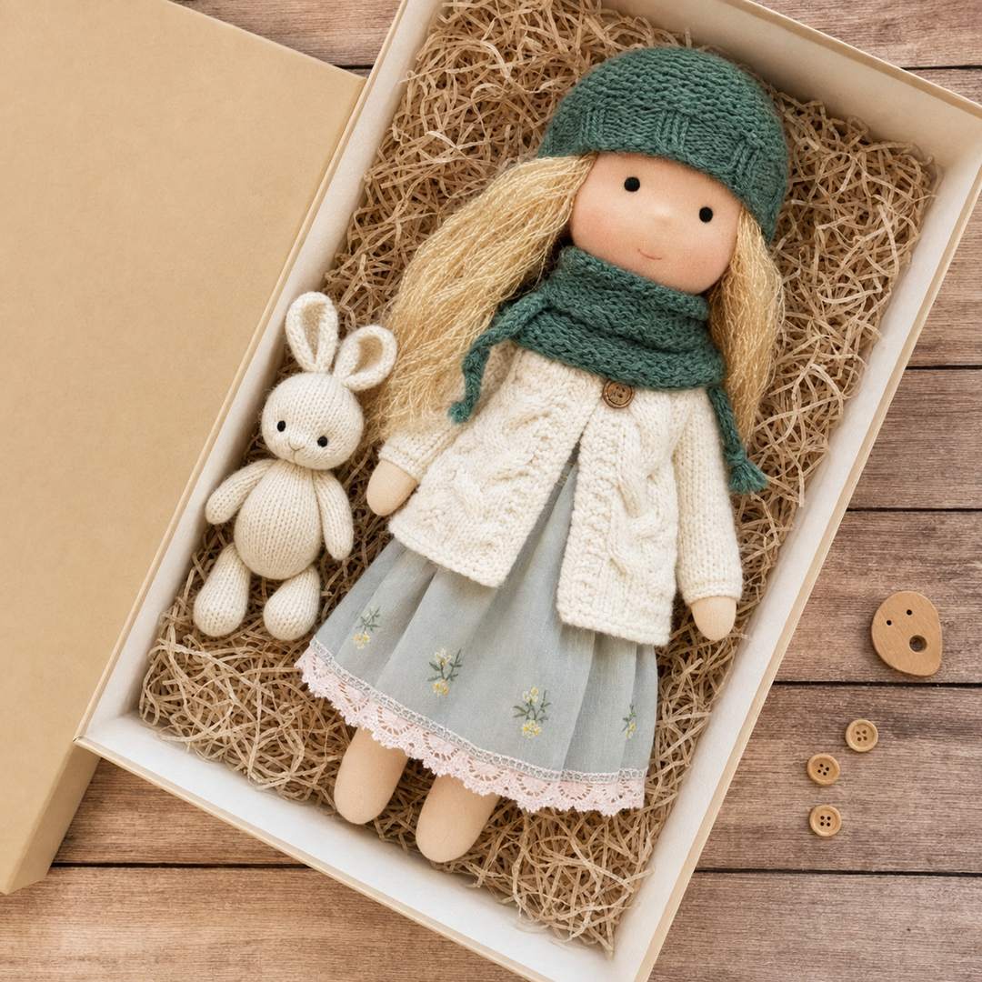 Waldorf Doll Handmade – Soft Fantasy Toy, Customizable for Children 3+