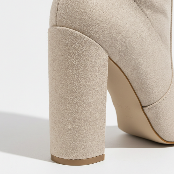 Greidmoss Women's Slouch Boots with Block Heel and Pointed Toe, view 5 - Elena Harper