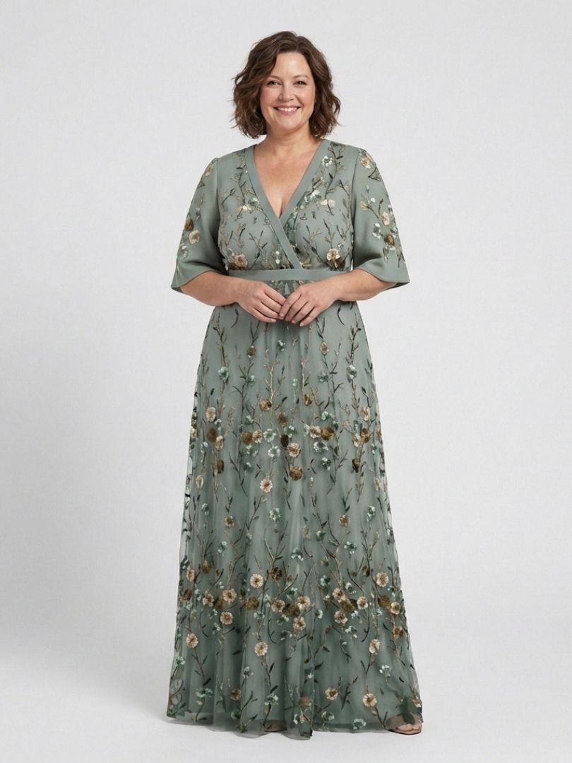 Evadne™  |  Short Sleeve Maxi Dress