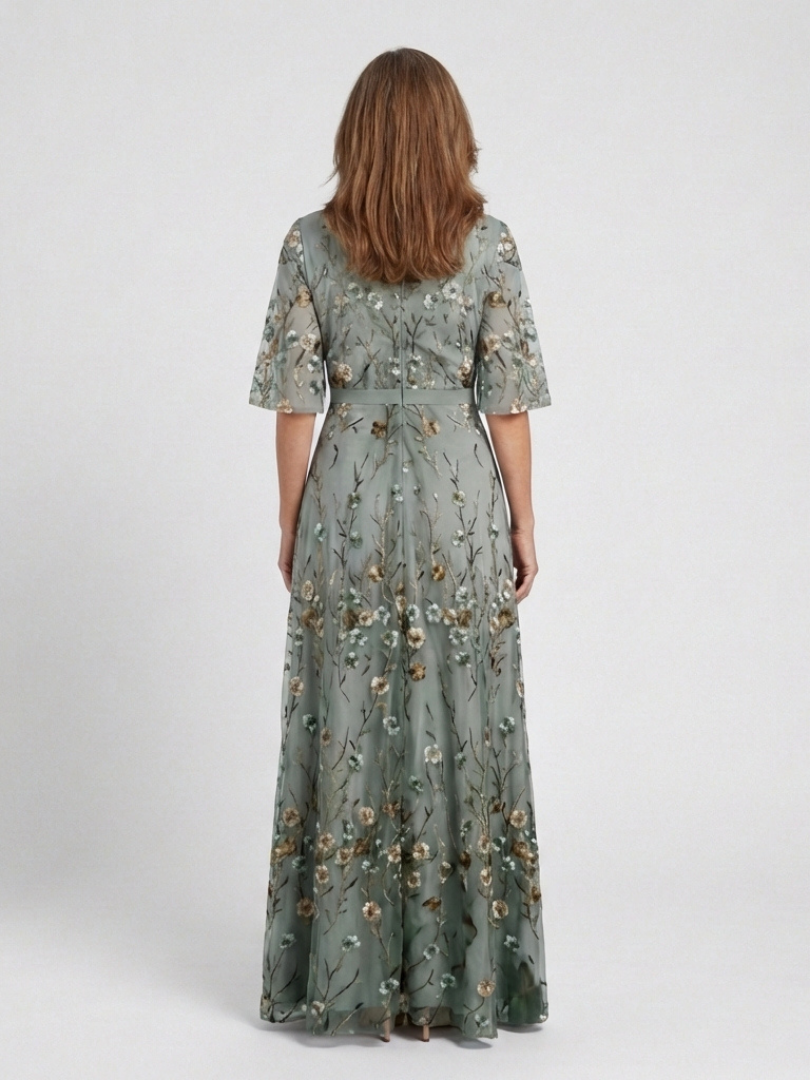 Evadne™  |  Short Sleeve Maxi Dress