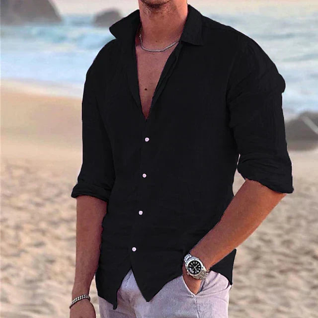 Men's Slim Fit Shirt – Casual for Summer Use, With Buttons and Short Sleeves