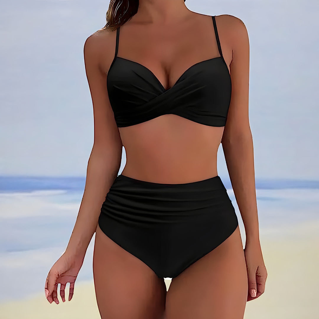 Halter Neck Bikini with High Waist for Women