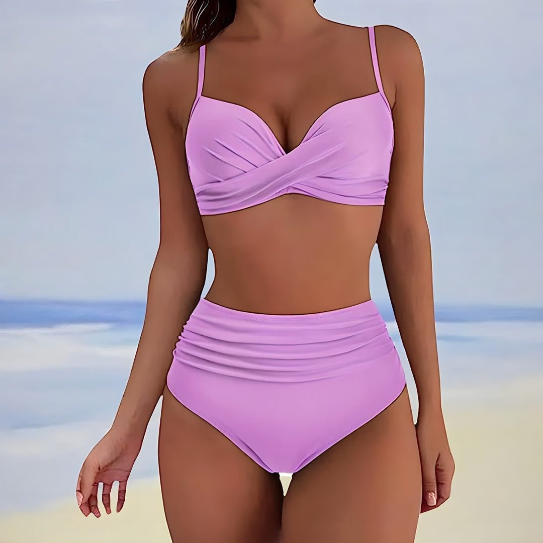 Halter Neck Bikini with High Waist for Women