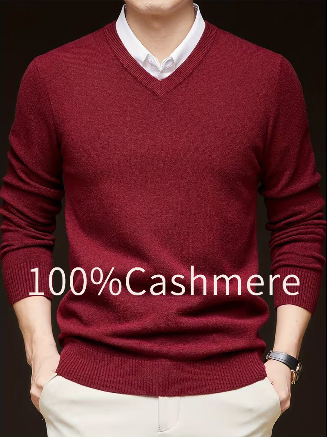 Halvord Men's V-Neck Sweater Black - Elena Harper