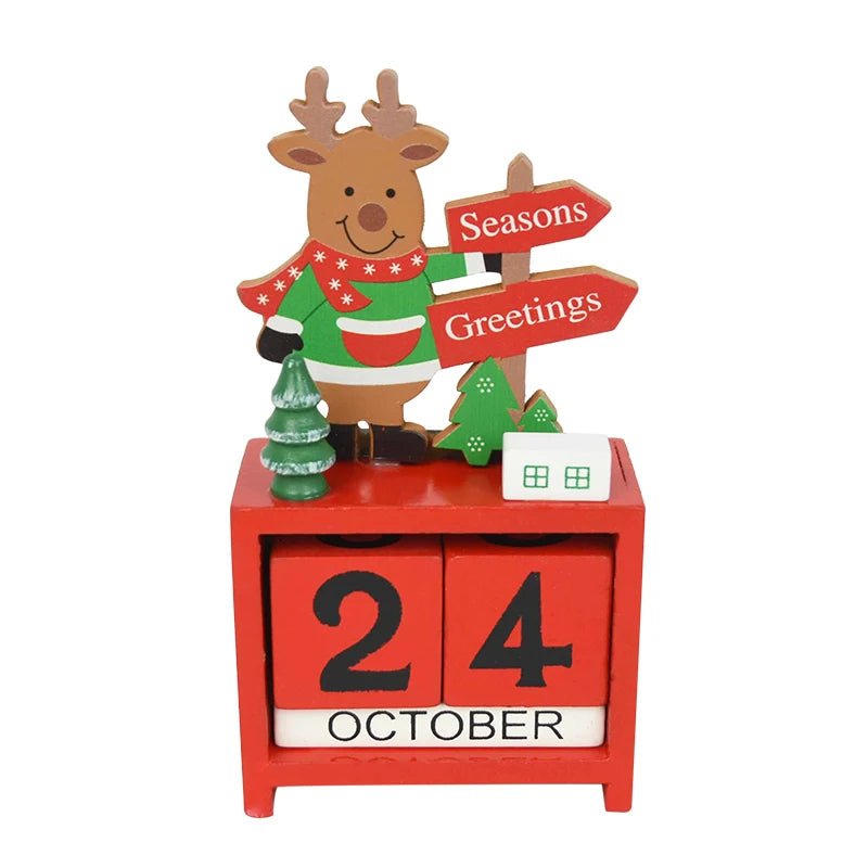 Hand-Painted Christmas Countdown Calendar – Festive Holiday Home Decor & New Year Countdown Gift