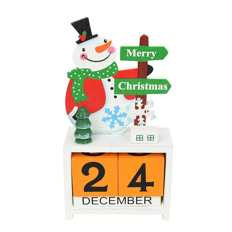 Hand-Painted Christmas Countdown Calendar – Festive Holiday Home Decor & New Year Countdown Gift