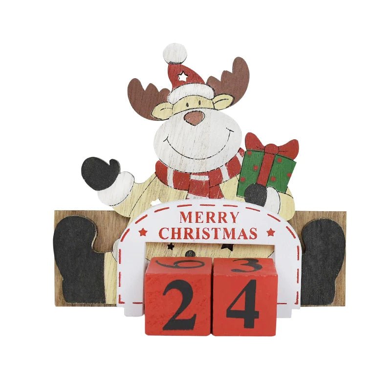 Hand-Painted Christmas Countdown Calendar – Festive Holiday Home Decor & New Year Countdown Gift