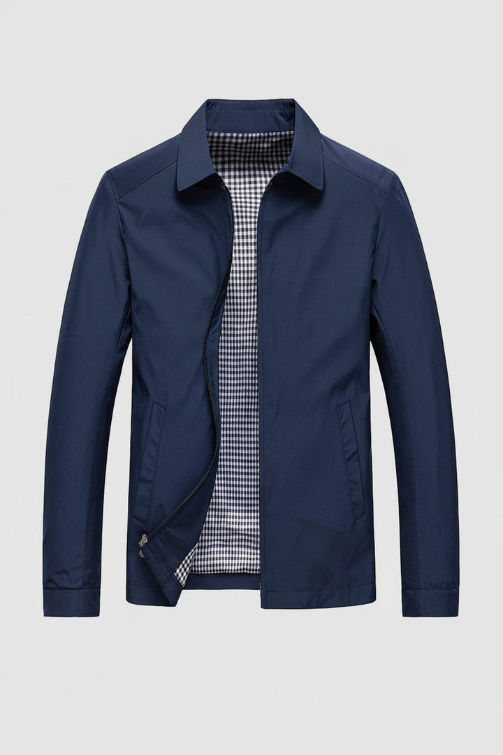 Harrington Jacket with Stand-Up Collar for Men
