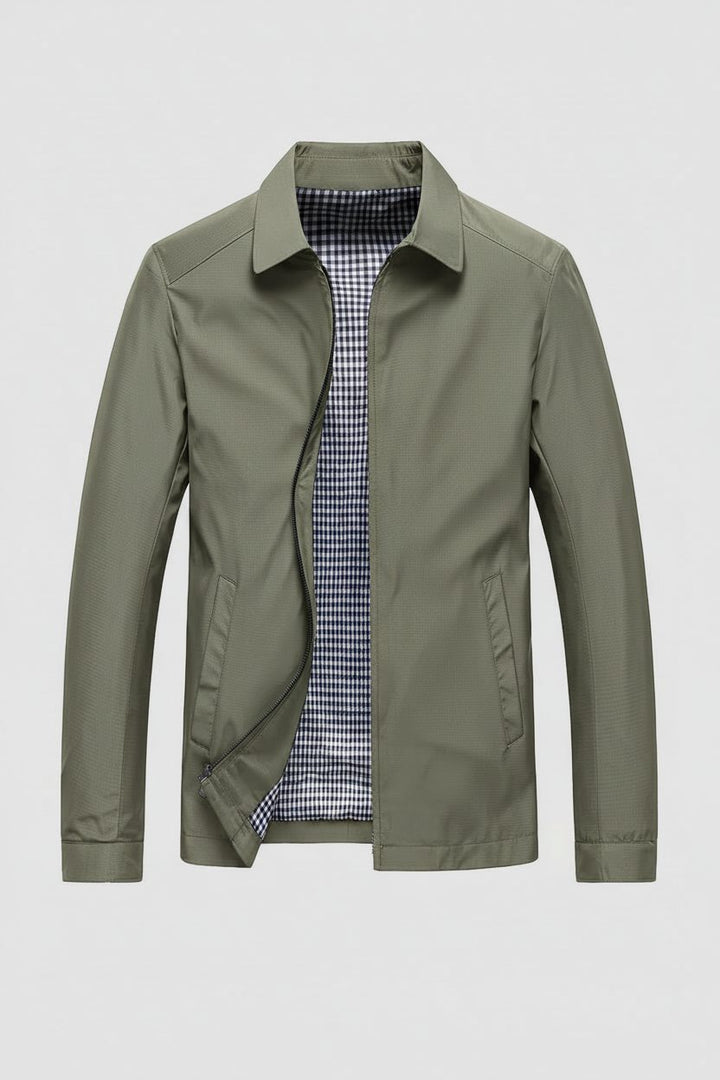 Harrington Jacket with Stand-Up Collar for Men