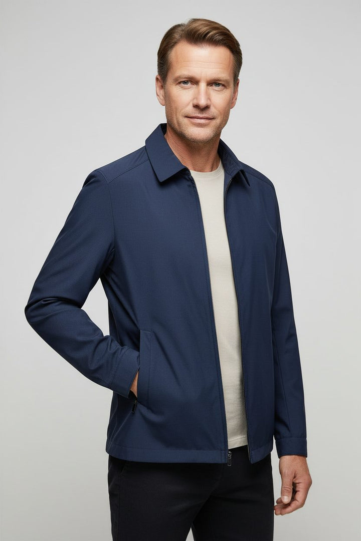 Harrington Jacket with Stand-Up Collar for Men