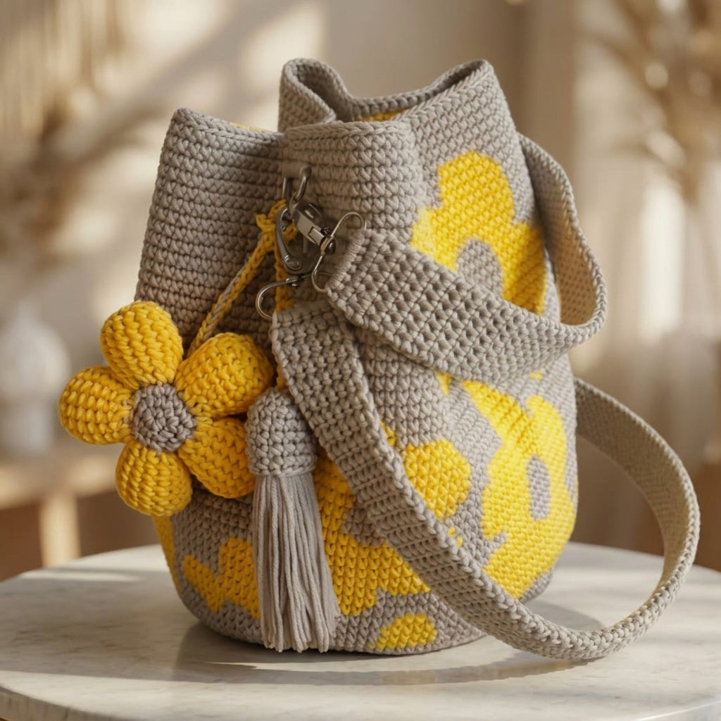 Julia | Floral Crochet Bag