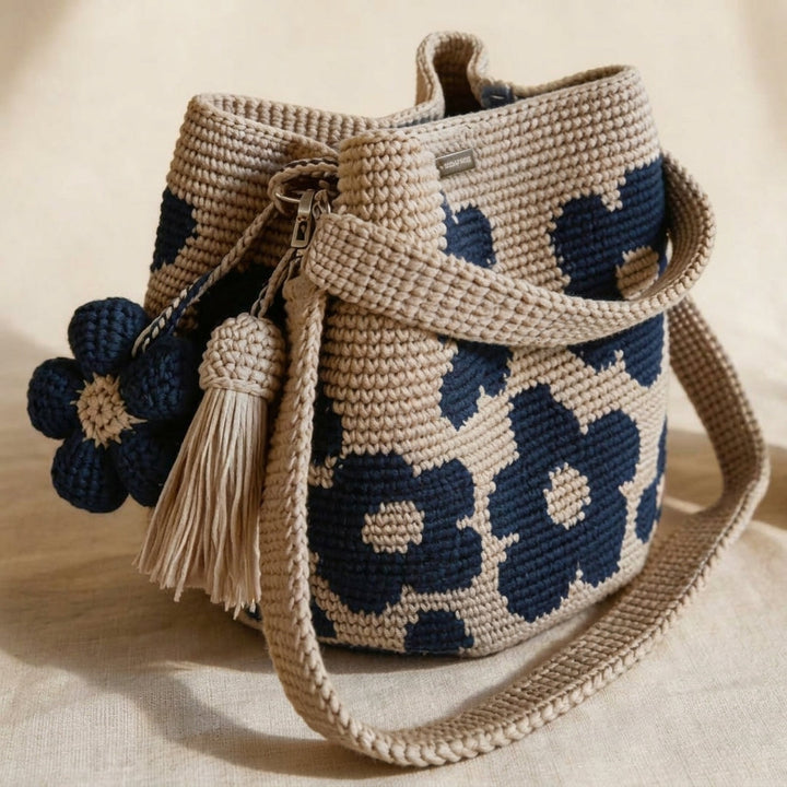 Julia | Floral Crochet Bag