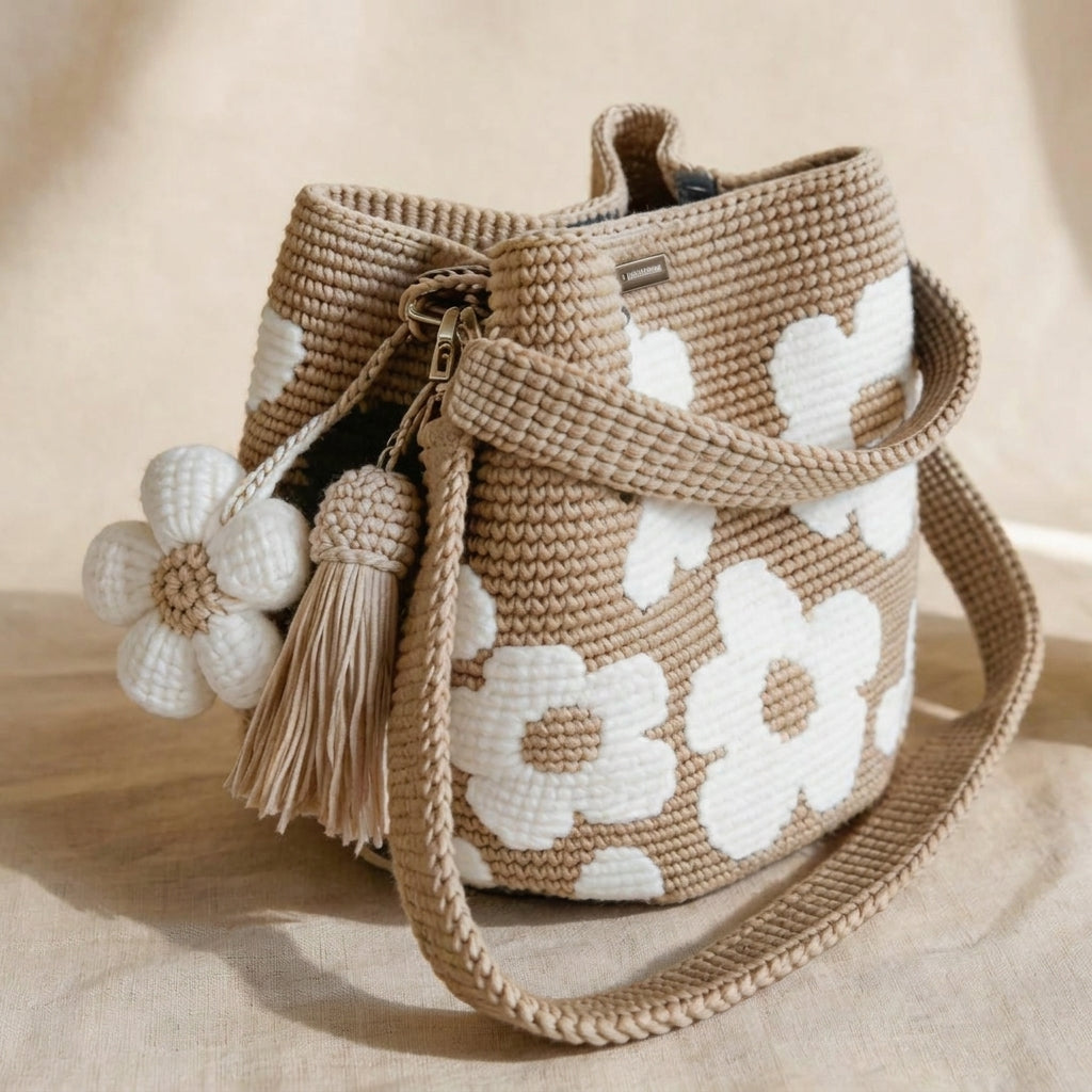 Julia | Floral Crochet Bag