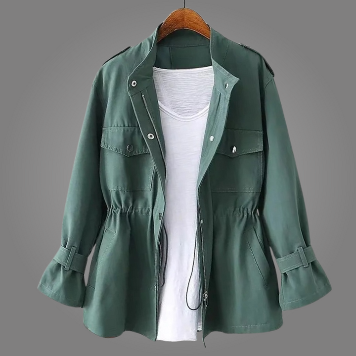 Women's Buttoned Waterproof Coat – Elegance and Daily Protection