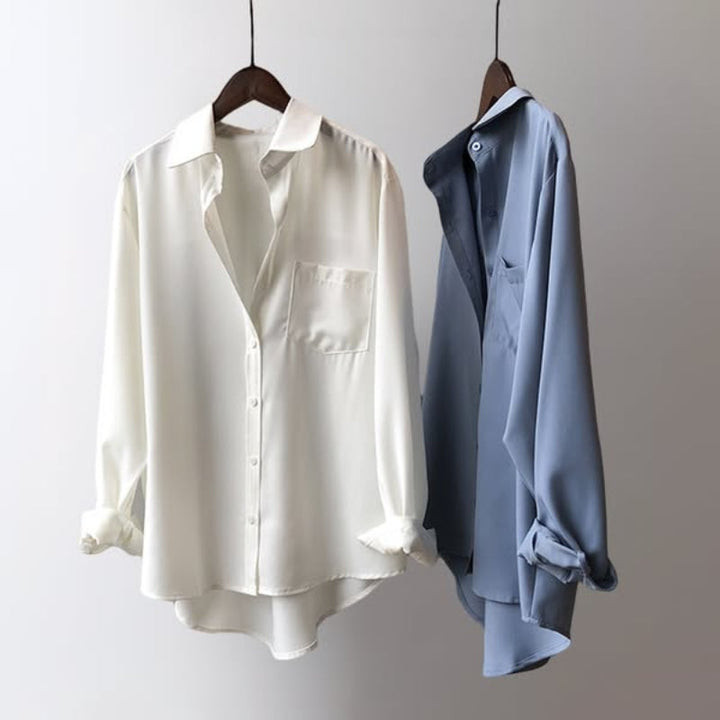 Ellie Timeless Elegance in Silk Blouse - Elena Harper
