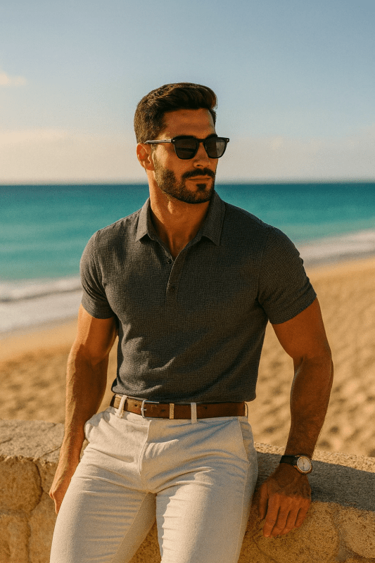 Men's Slim Fit Polo – Casual for Daily Use, Short Sleeves