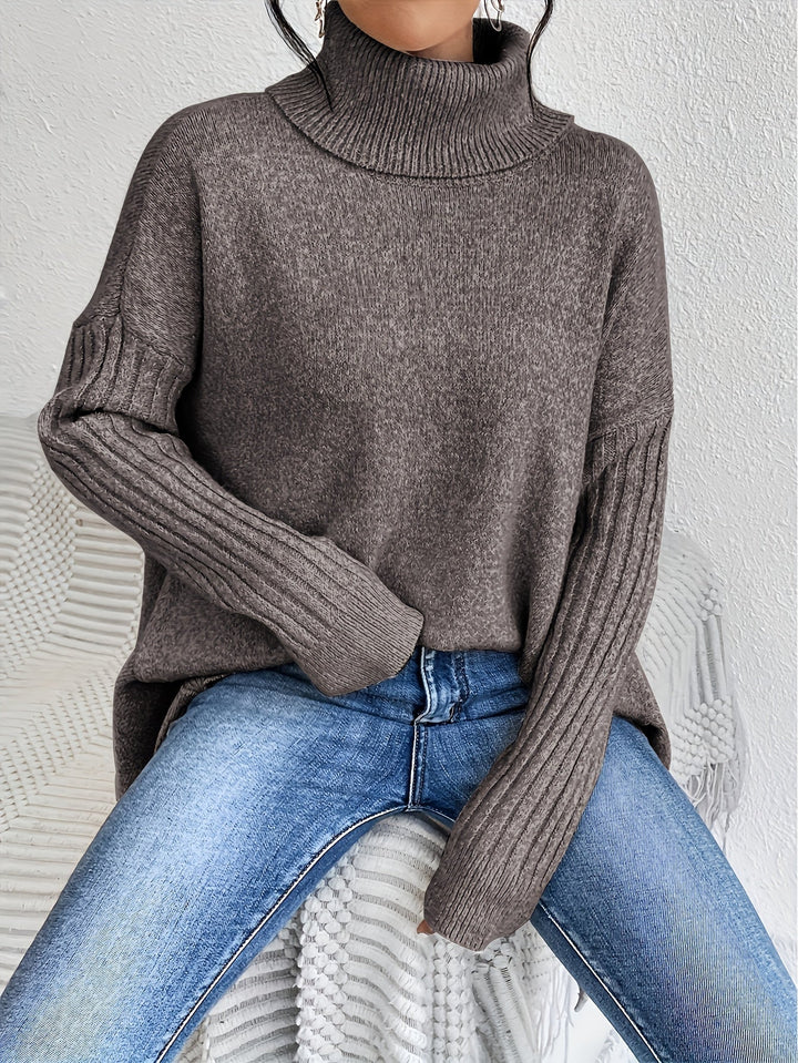Hedrun Women's Oversized Turtleneck Sweater - Elena Harper