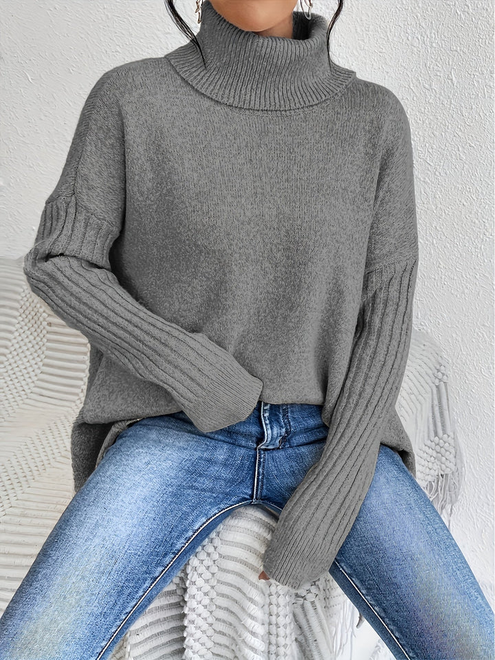 Hedrun Women's Oversized Turtleneck Sweater - Elena Harper