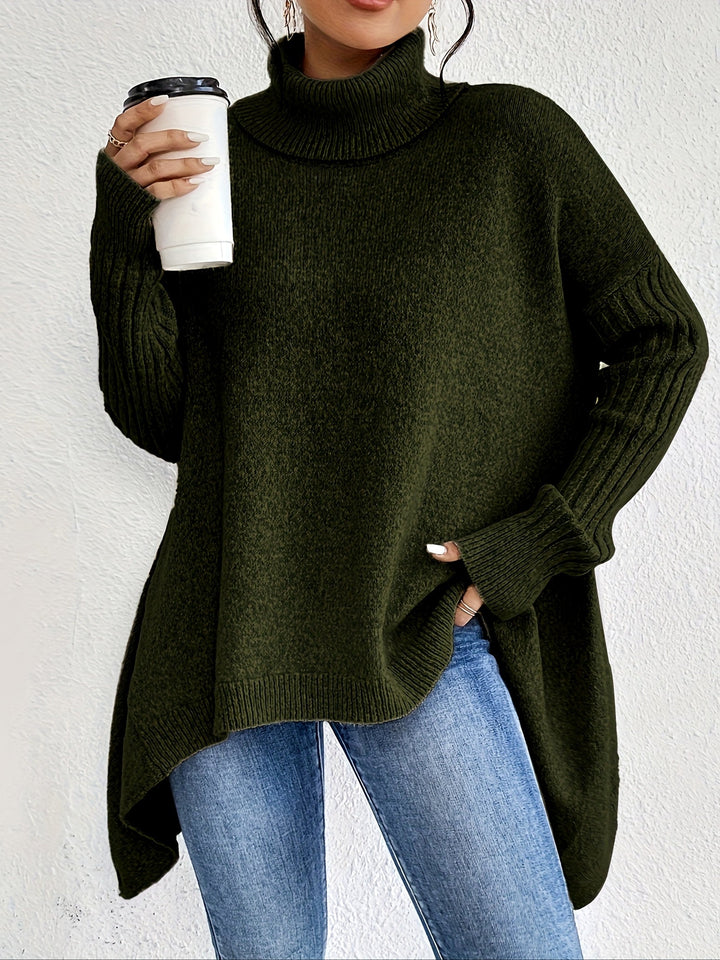 Hedrun Women's Oversized Turtleneck Sweater - Elena Harper