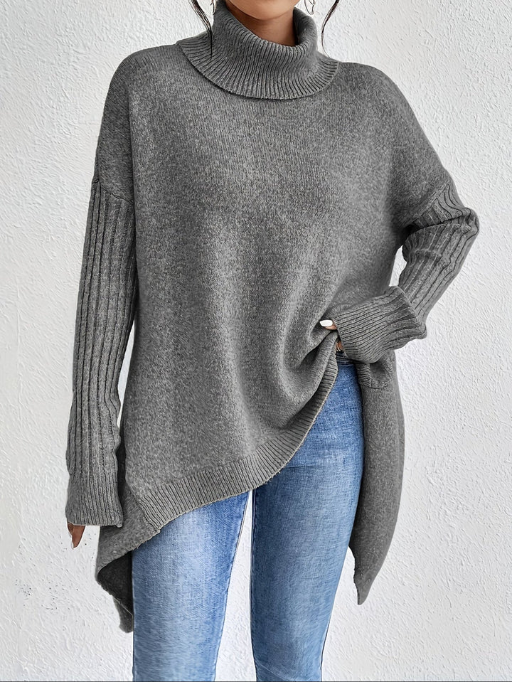 Hedrun Women's Oversized Turtleneck Sweater, view 3 - Elena Harper