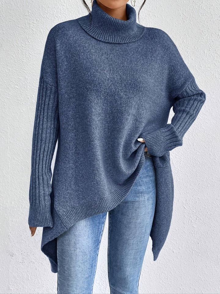 Hedrun Women's Oversized Turtleneck Sweater, view 4 - Elena Harper