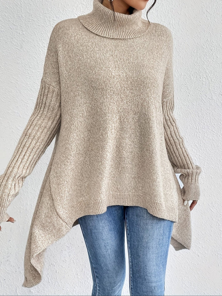 Hedrun Women's Oversized Turtleneck Sweater, view 9 - Elena Harper