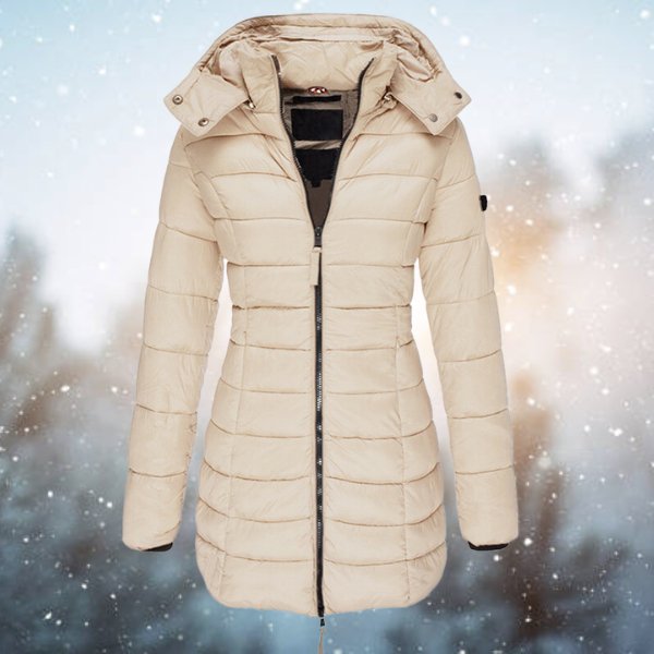 Sophie - Elegant Long Hooded Down Jacket