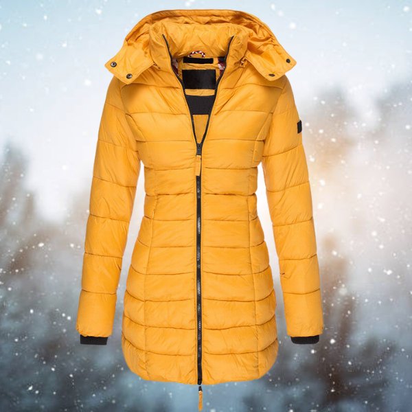 Sophie - Elegant Long Hooded Down Jacket