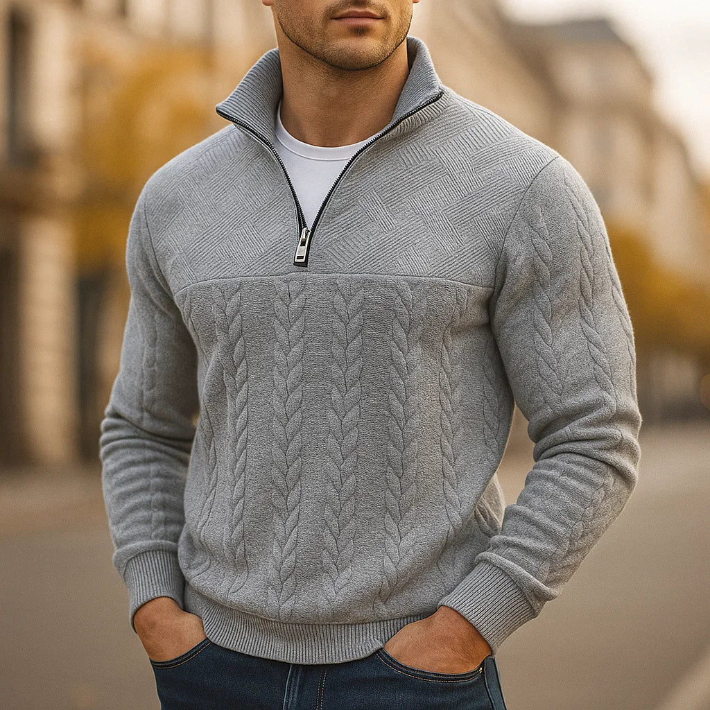Gerome | Premium Sweatshirt with Quarter Zip