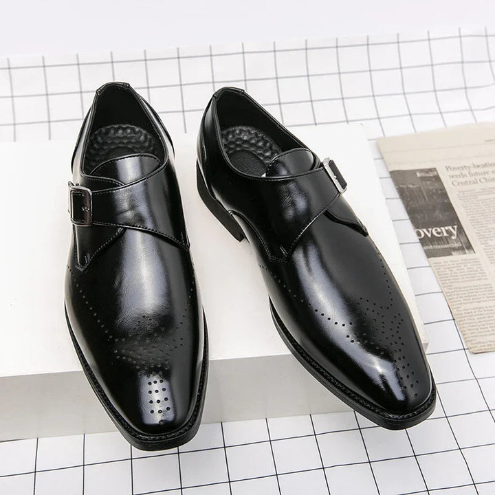 Men's Dress Shoes - Elegant Buckle Closure