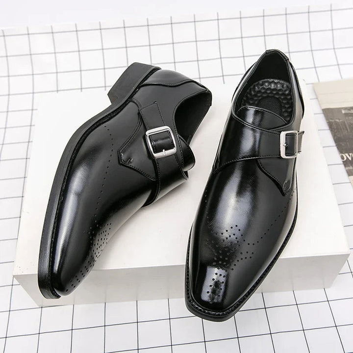 Men's Dress Shoes - Elegant Buckle Closure