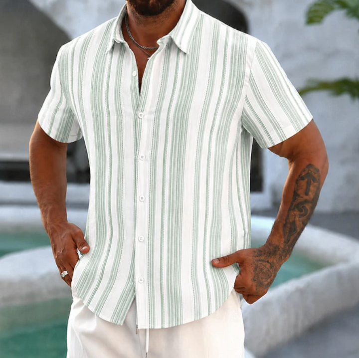 Men's Striped Shirt - Casual Button-up