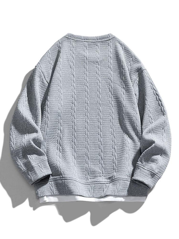 Men's Structured Jacquard Sweatshirt - Relaxed Fit