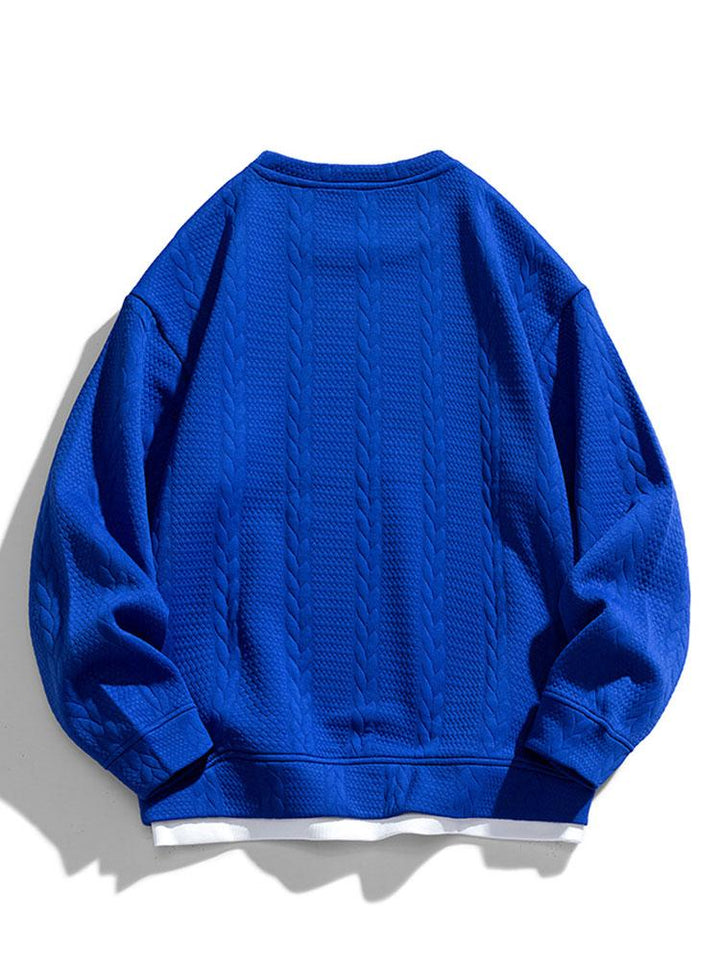 Men's Structured Jacquard Sweatshirt - Relaxed Fit