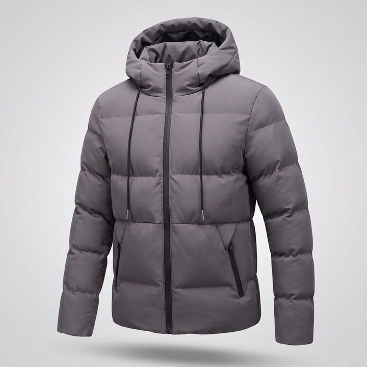 Bram | Men's Quilted Winter Jacket with Hood and Zipper