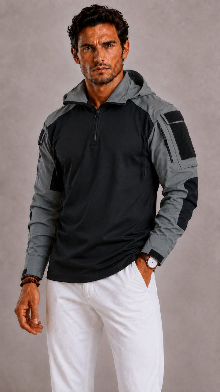 Men's hoodie with slim fit and practical pockets for comfort